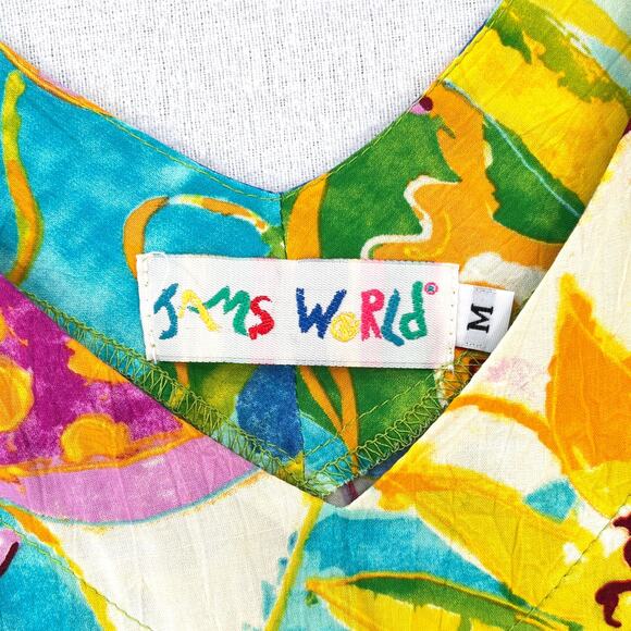 JAMS WORLD Hattie V Neck Dress Medium Creatures of the Sea Hawaiian Fish Vintage - Picture 7 of 12